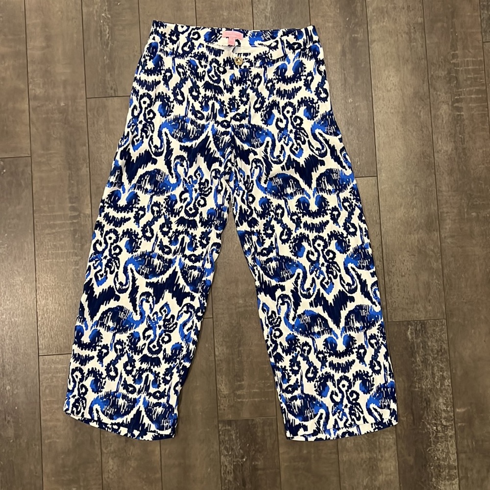 🌴🦩Lily Pulitzer Lela Wide Leg Cropped Pant, size 4